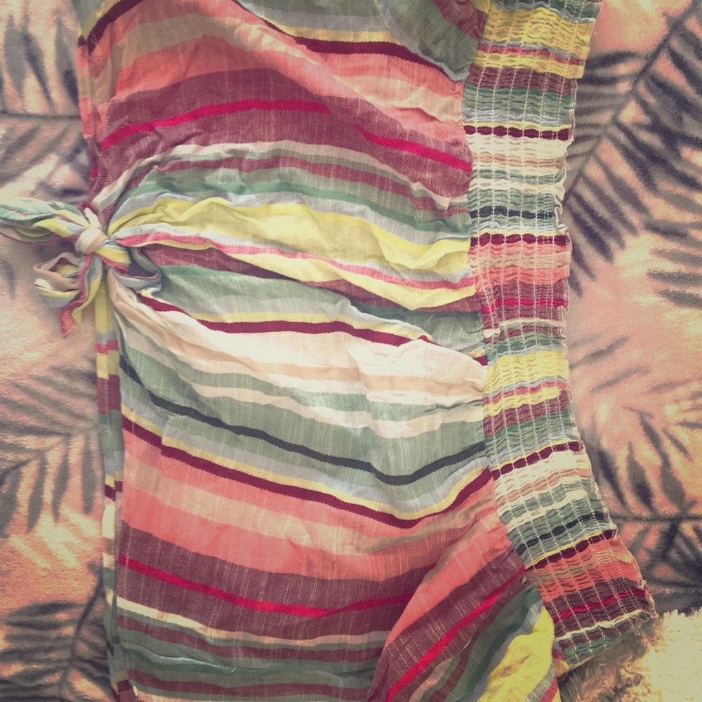 A striped crop top